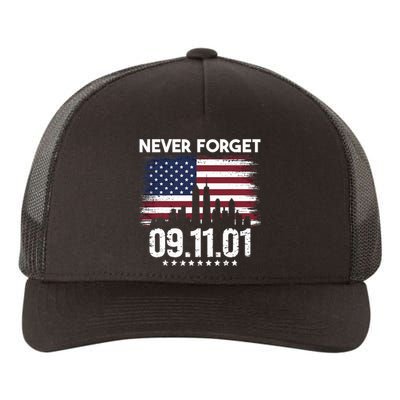 Never Forget September 11 2001 Memorial Day American Flag Yupoong Adult 5-Panel Trucker Hat