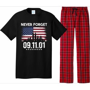 Never Forget September 11 2001 Memorial Day American Flag Pajama Set