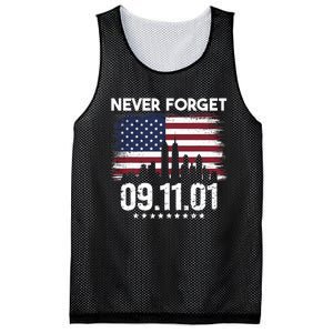 Never Forget September 11 2001 Memorial Day American Flag Mesh Reversible Basketball Jersey Tank