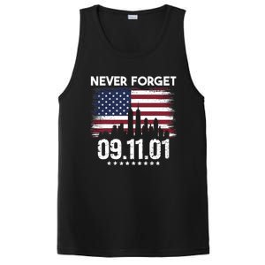 Never Forget September 11 2001 Memorial Day American Flag PosiCharge Competitor Tank