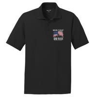 Never Forget September 11 2001 Memorial Day American Flag PosiCharge RacerMesh Polo