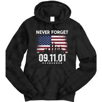 Never Forget September 11 2001 Memorial Day American Flag Tie Dye Hoodie