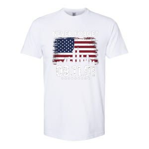 Never Forget September 11 2001 Memorial Day American Flag Softstyle CVC T-Shirt