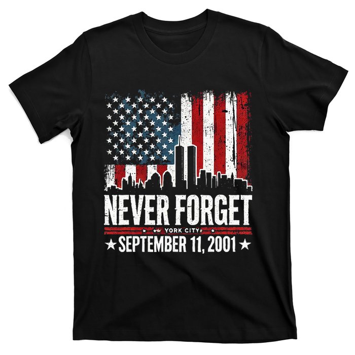 Never Forget September 11 2001 Memorial Day T-Shirt