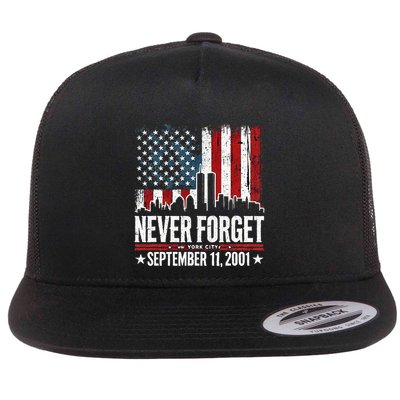 Never Forget September 11 2001 Memorial Day Flatbill Hat