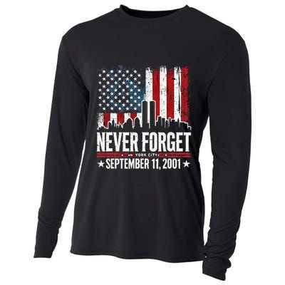 Never Forget September 11 2001 Memorial Day Cooling Performance Long Sleeve Crew