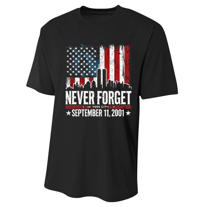 Never Forget September 11 2001 Memorial Day Performance Sprint T-Shirt