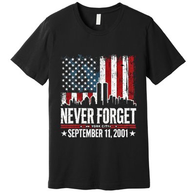 Never Forget September 11 2001 Memorial Day Premium T-Shirt