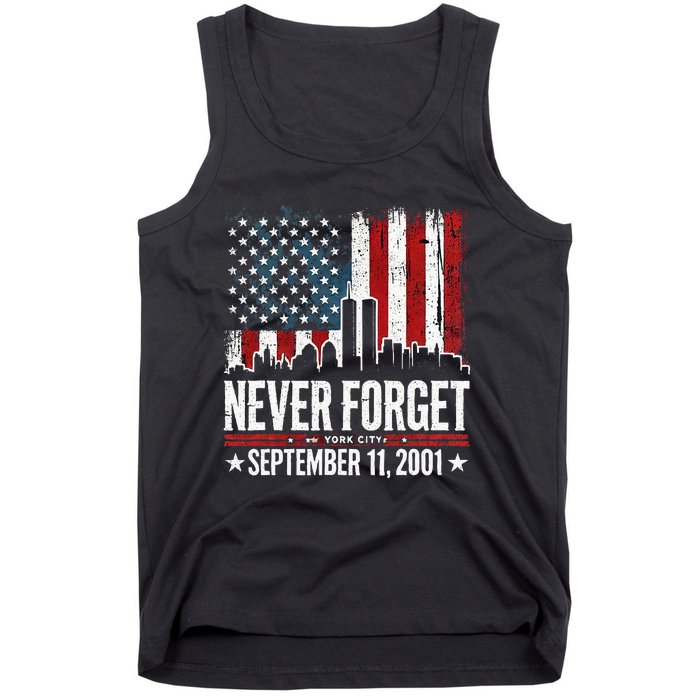 Never Forget September 11 2001 Memorial Day Tank Top