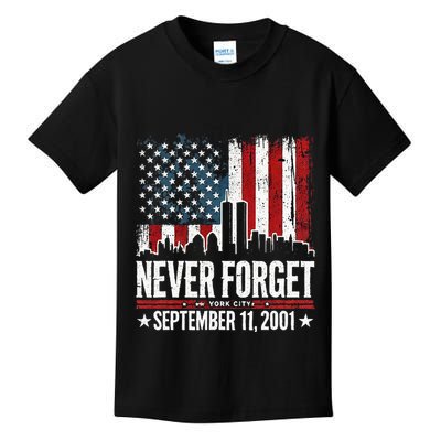 Never Forget September 11 2001 Memorial Day Kids T-Shirt