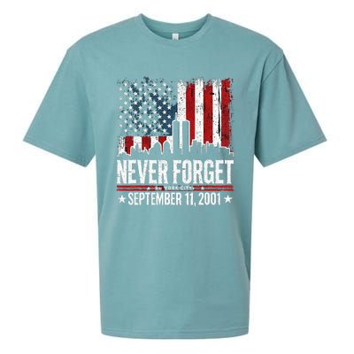 Never Forget September 11 2001 Memorial Day Sueded Cloud Jersey T-Shirt