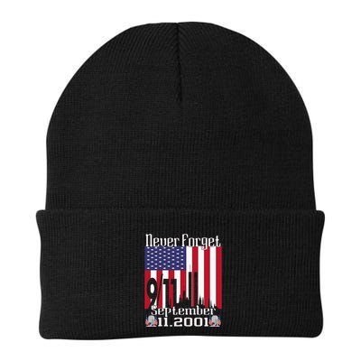 Never Forget September 11 2001 American Flag Beanie