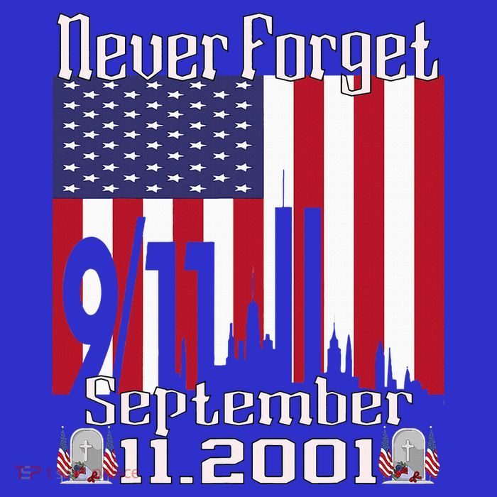 Never Forget September 11 2001 American Flag T-Shirt