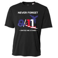 Never Forget September 11 2001 Memorial Day American Flag Cooling Performance Crew T-Shirt