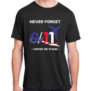 Never Forget September 11 2001 Memorial Day American Flag Adult ChromaSoft Performance T-Shirt