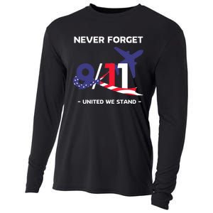 Never Forget September 11 2001 Memorial Day American Flag Cooling Performance Long Sleeve Crew