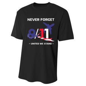 Never Forget September 11 2001 Memorial Day American Flag Performance Sprint T-Shirt