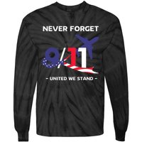 Never Forget September 11 2001 Memorial Day American Flag Tie-Dye Long Sleeve Shirt