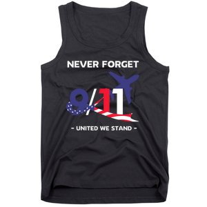 Never Forget September 11 2001 Memorial Day American Flag Tank Top