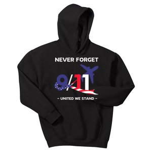 Never Forget September 11 2001 Memorial Day American Flag Kids Hoodie