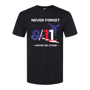 Never Forget September 11 2001 Memorial Day American Flag Softstyle CVC T-Shirt