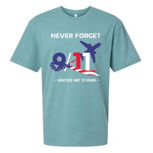 Never Forget September 11 2001 Memorial Day American Flag Sueded Cloud Jersey T-Shirt