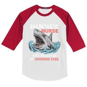 Nurse Funny Saying Nursing Appreciation Kids Colorblock Raglan Jersey