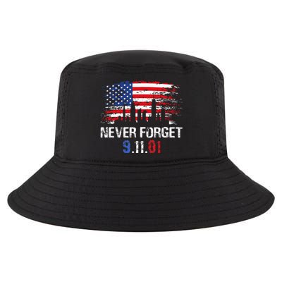 Never Forget September 11 2001 Memorial Day American Flag Cool Comfort Performance Bucket Hat