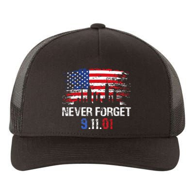 Never Forget September 11 2001 Memorial Day American Flag Yupoong Adult 5-Panel Trucker Hat