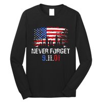 Never Forget September 11 2001 Memorial Day American Flag Long Sleeve Shirt