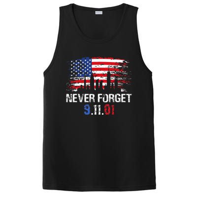 Never Forget September 11 2001 Memorial Day American Flag PosiCharge Competitor Tank