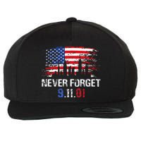 Never Forget September 11 2001 Memorial Day American Flag Wool Snapback Cap