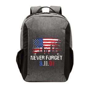 Never Forget September 11 2001 Memorial Day American Flag Vector Backpack