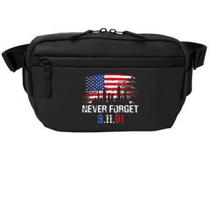 Never Forget September 11 2001 Memorial Day American Flag Crossbody Pack