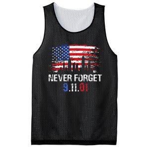 Never Forget September 11 2001 Memorial Day American Flag Gift Mesh Reversible Basketball Jersey Tank