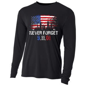 Never Forget September 11 2001 Memorial Day American Flag Gift Cooling Performance Long Sleeve Crew