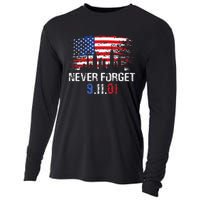 Never Forget September 11 2001 Memorial Day American Flag Gift Cooling Performance Long Sleeve Crew