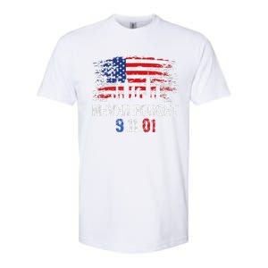 Never Forget September 11 2001 Memorial Day American Flag Gift Softstyle CVC T-Shirt