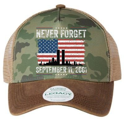 Never Forget September 11 2001 Memorial Day American Flag Gift Legacy Tie Dye Trucker Hat