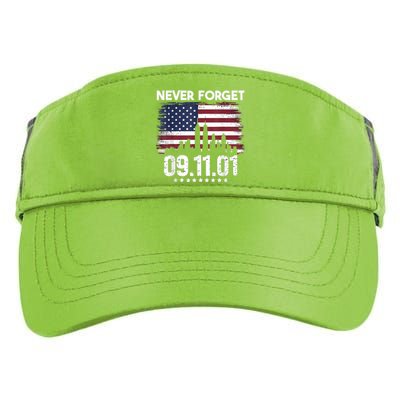 Never Forget September 11 2001 Memorial Day American Flag Adult Drive Performance Visor