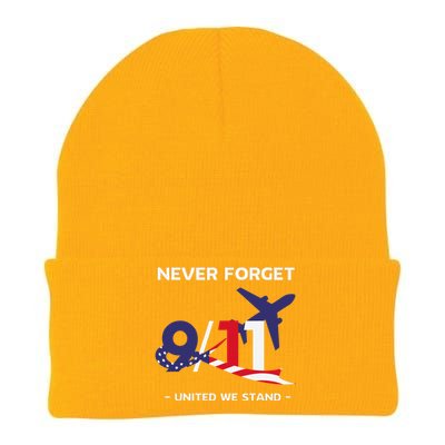 Never Forget September 11 2001 Memorial Day American Flag Gift Knit Cap Winter Beanie