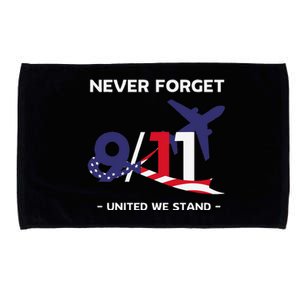 Never Forget September 11 2001 Memorial Day American Flag Gift Microfiber Hand Towel