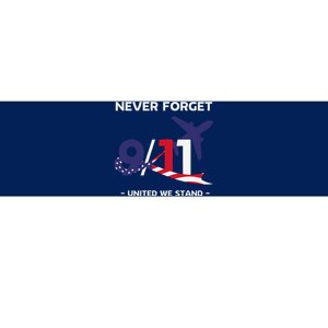 Never Forget September 11 2001 Memorial Day American Flag Gift Bumper Sticker