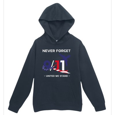 Never Forget September 11 2001 Memorial Day American Flag Gift Urban Pullover Hoodie