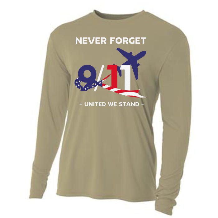 Never Forget September 11 2001 Memorial Day American Flag Gift Cooling Performance Long Sleeve Crew