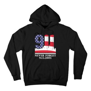 Never Forget September 11 2001 Memorial Day American Flag Hoodie