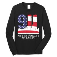 Never Forget September 11 2001 Memorial Day American Flag Long Sleeve Shirt