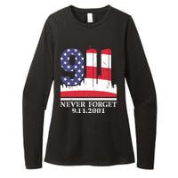 Never Forget September 11 2001 Memorial Day American Flag Womens CVC Long Sleeve Shirt