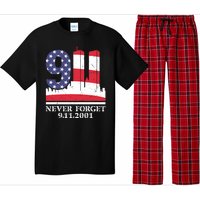 Never Forget September 11 2001 Memorial Day American Flag Pajama Set