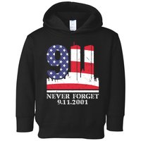 Never Forget September 11 2001 Memorial Day American Flag Toddler Hoodie